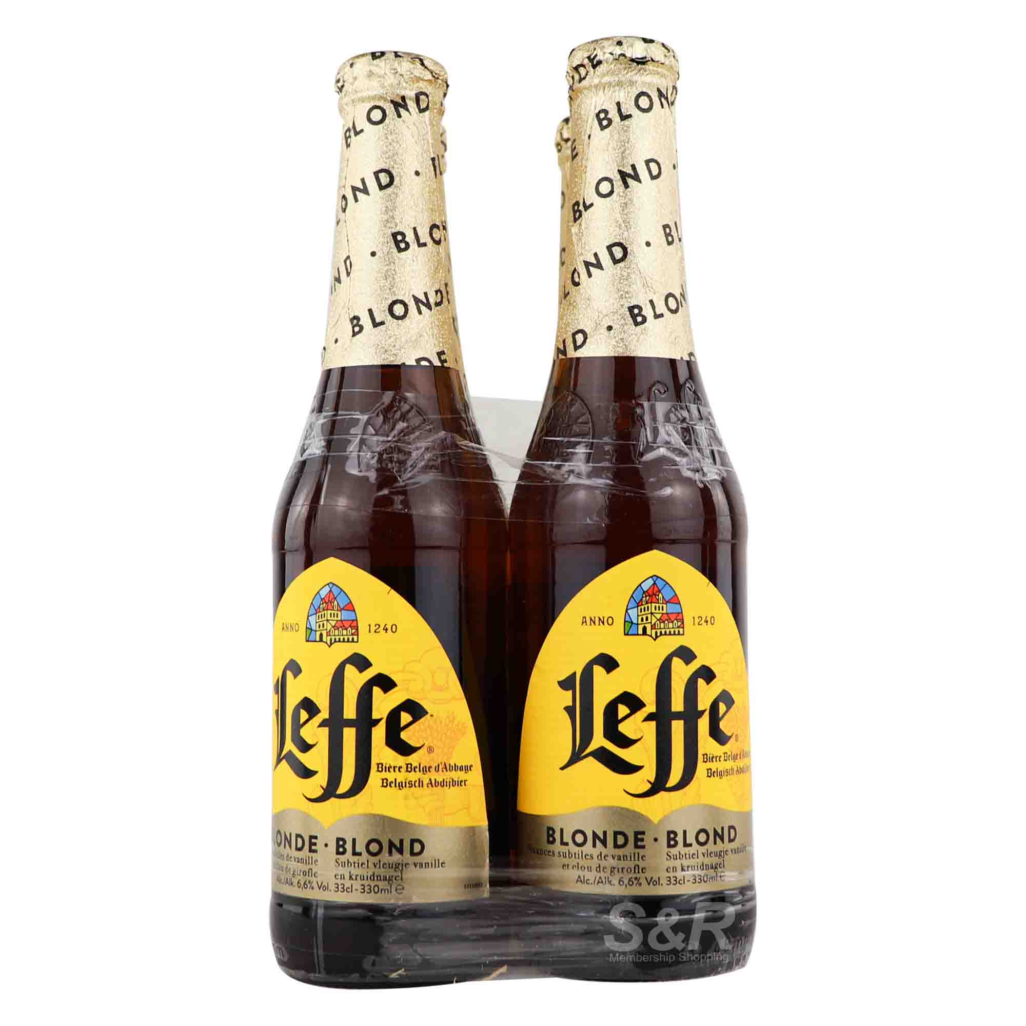 Leffe Blonde Beer 4 bottles